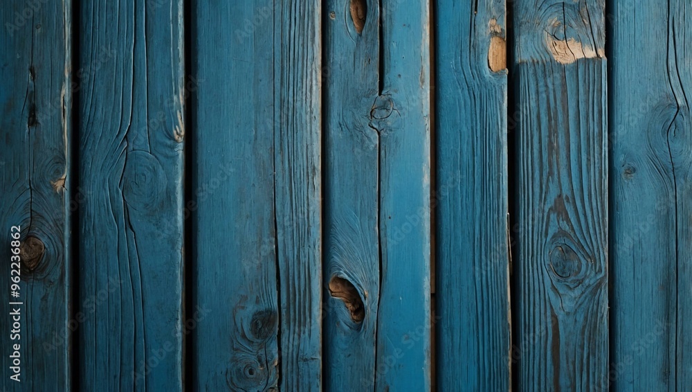 Textured painted wooden planks in blue, providing a backdrop for text or design. Textured painted wooden planks in blue, providing a backdrop for text or design.