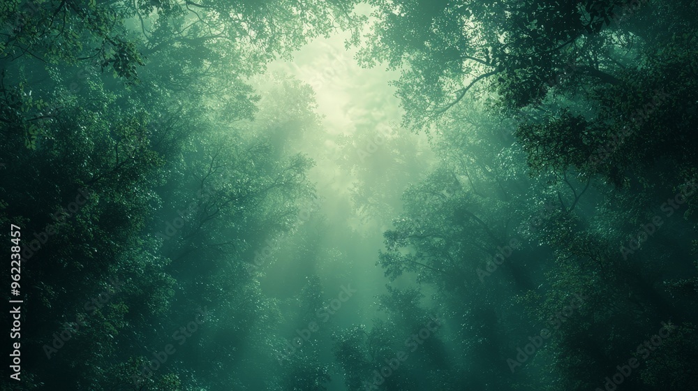 A grainy gradient background shifting from deep green at the bottom to a soft blue at the top, mimicking the calming essence of twilight in a dense forest. A grainy gradient background shifting from deep green at the bottom to a soft blue at the top, mimicking the calming essence of twilight in a dense forest.