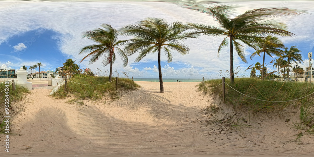 360 VR photo Fort Lauderdale Beach Florida, USA. spherical equirectangular stock image 360 VR photo Fort Lauderdale Beach Florida, USA. spherical equirectangular stock image