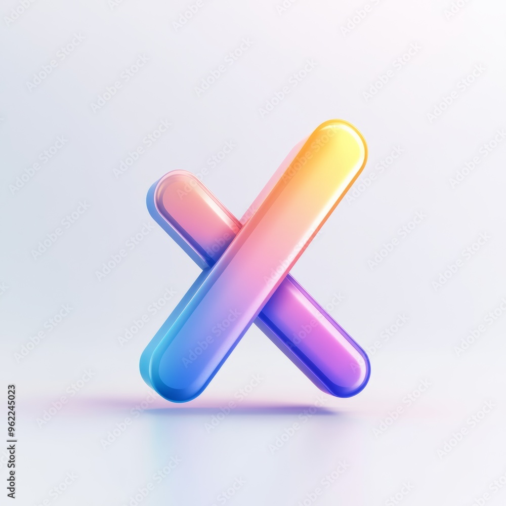 A vibrant checkmark 3d icon with a colorful gradient, representing task completion and success in business A vibrant checkmark 3d icon with a colorful gradient, representing task completion and success in business