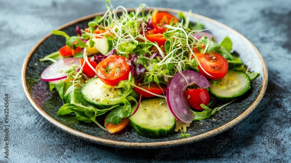 Plate of fresh veggie salad Plate of fresh veggie salad