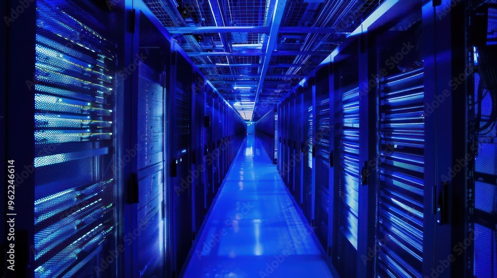 Fototapeta premium Server Room Corridor