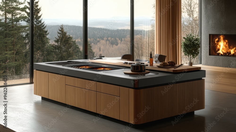 revolutionary swedish kitchen island featuring induction cooktop and ... - Swedish Luxury Kitchen Island Ideas