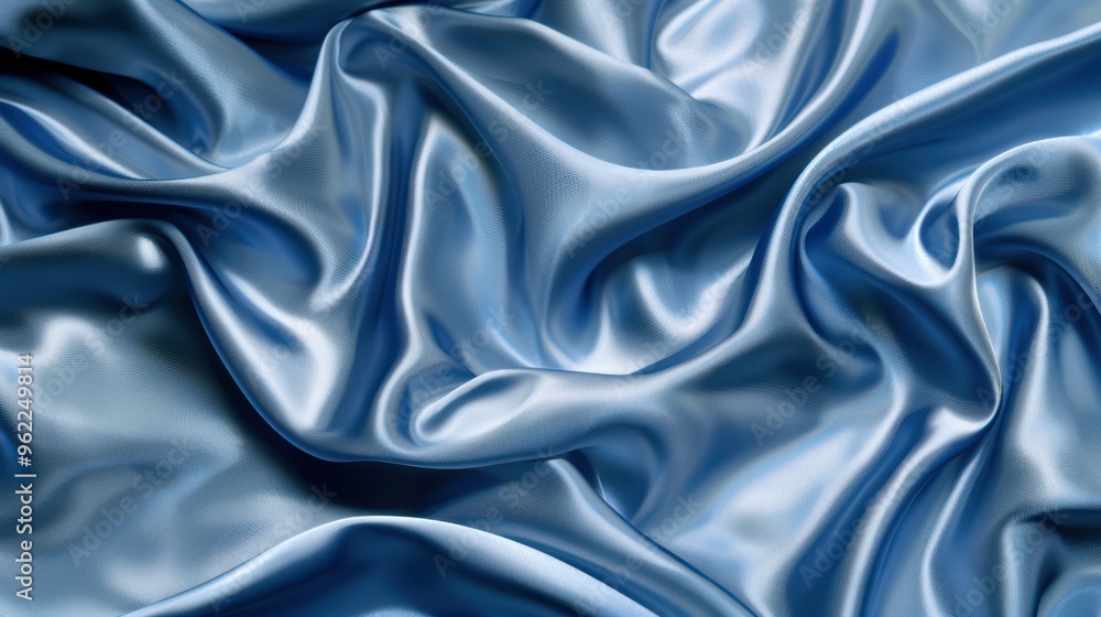 Fototapeta premium Abstract Blue Silk Fabric Texture