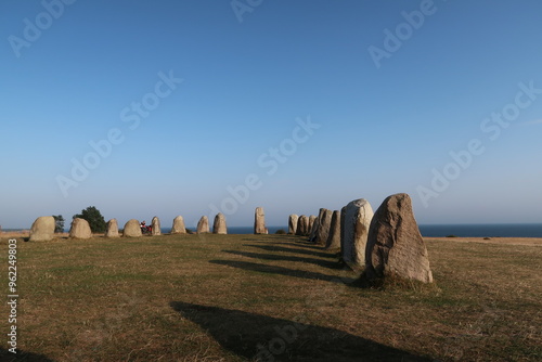 Megalith Ales Stenar in Sweden photo