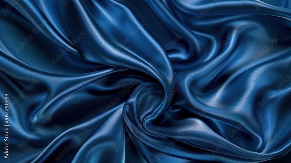 Obraz premium Abstract Blue Satin Fabric