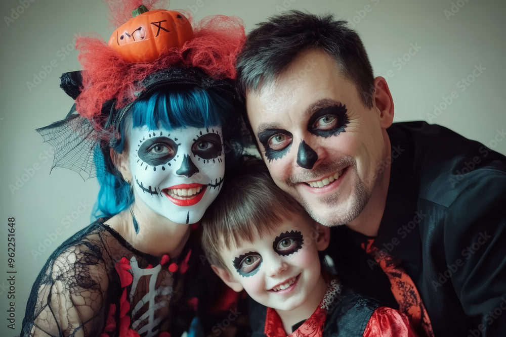 Obraz premium happy_family_in_costumes_for_HALLOWEEN