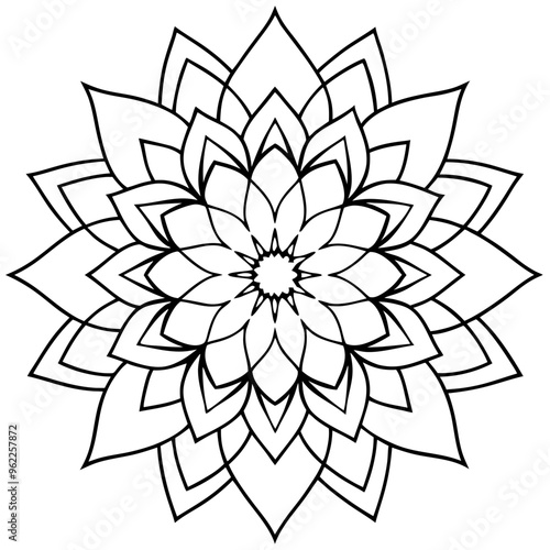 Mandala Line Art Vector Design