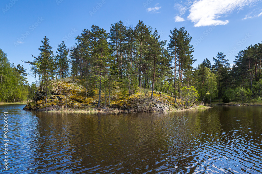 The coast of Lake Ladoga