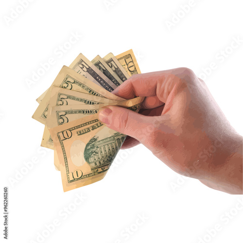 Dollars in a hand