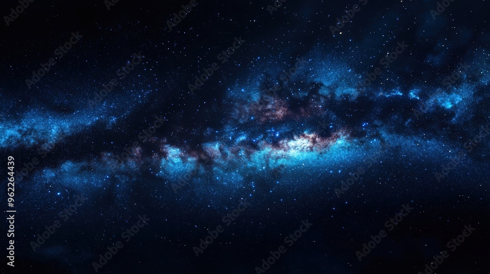 Fototapeta premium Starry night sky with galaxy