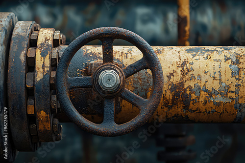 A Worn-Out Wheel: A Rusty Valve Tells Tales of Time and Industry.