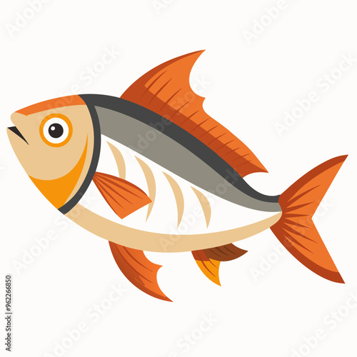 Vector Illustration of Dried Fish Art