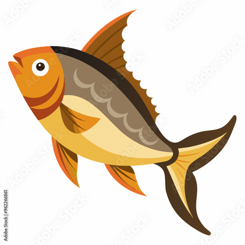 Vector Illustration of Dried Fish Art