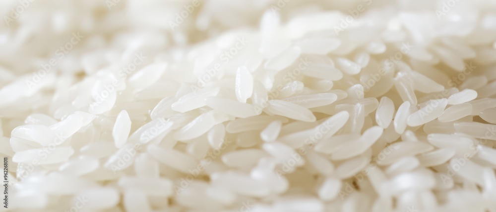 White rice grains scattered on a wooden surface in a home kitchen White rice grains scattered on a wooden surface in a home kitchen