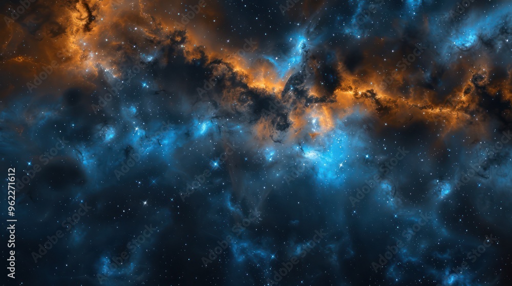 Obraz premium Cosmic Nebula: A Symphony of Stars and Gas