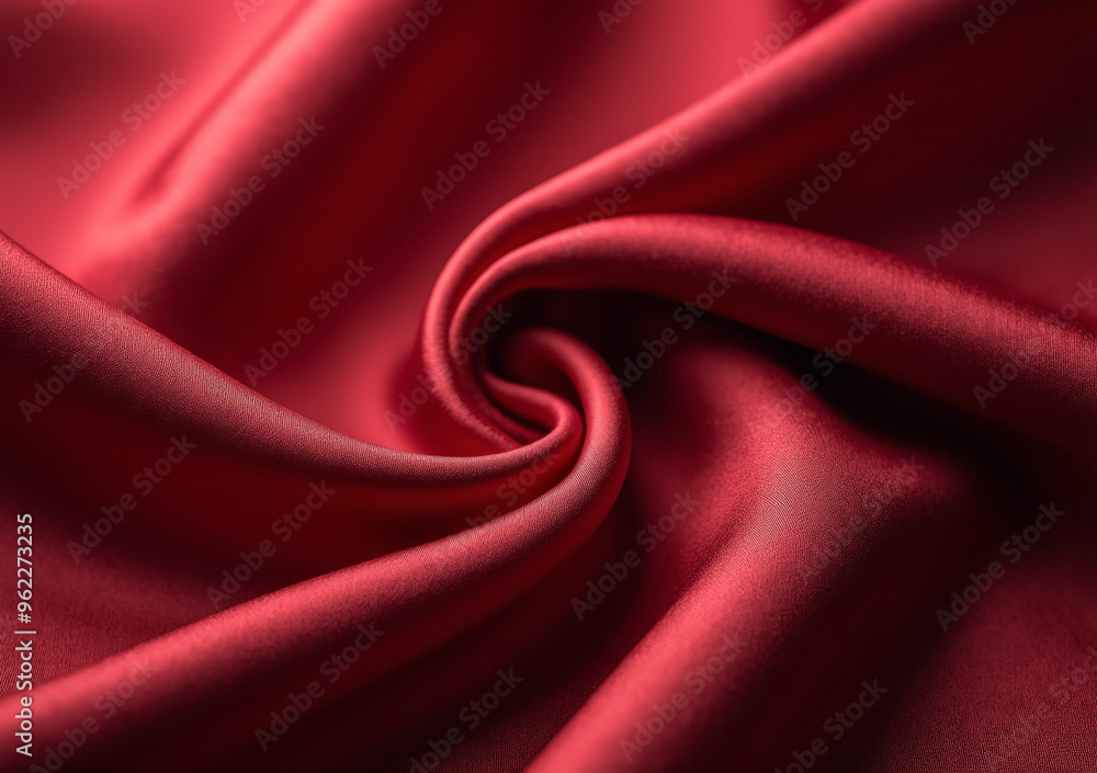 Obraz premium The background is made of beautifully draped red fabric.