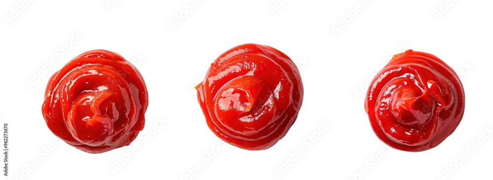 Tomato Ketchup Swirls on Transparent Background Tomato Ketchup Swirls on Transparent Background