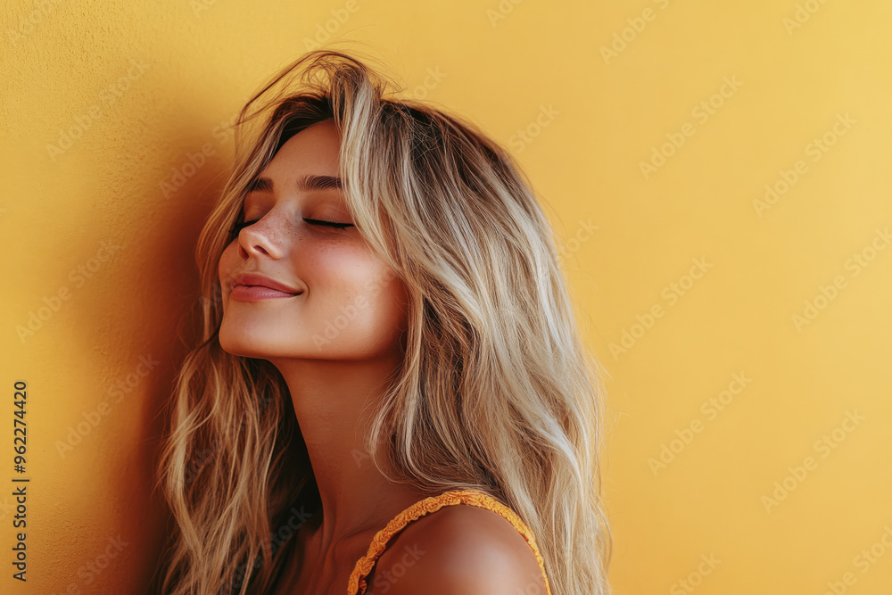 a close up of a blond woman's face a close up of a blond woman's face
