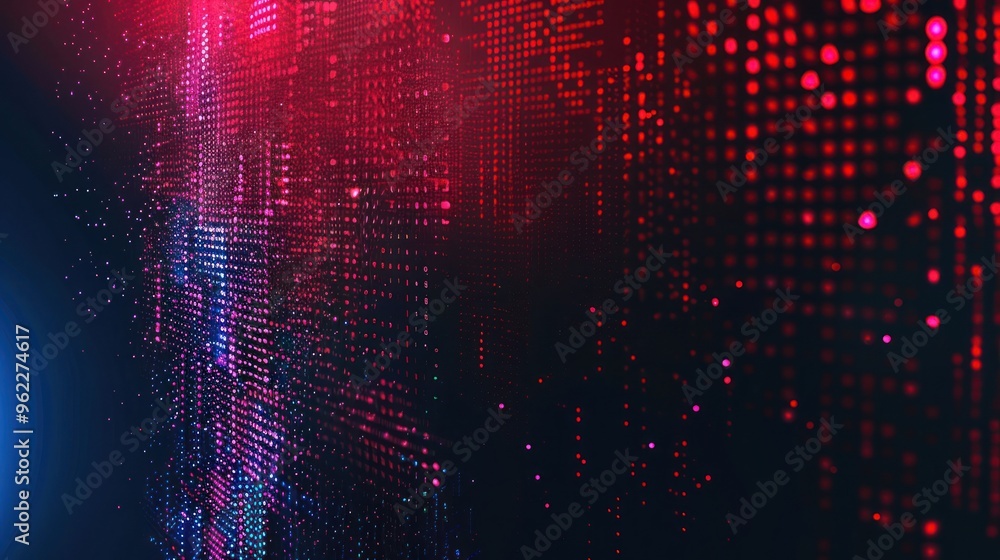 Abstract Digital Art with Red and Blue Lights Abstract Digital Art with Red and Blue Lights