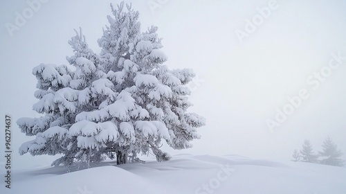 Wallpaper Mural   A snow-covered pine tree stands tall amidst a sea of white in a snow-draped field, its branches adorned with glistening snowflakes as they reach towards Torontodigital.ca