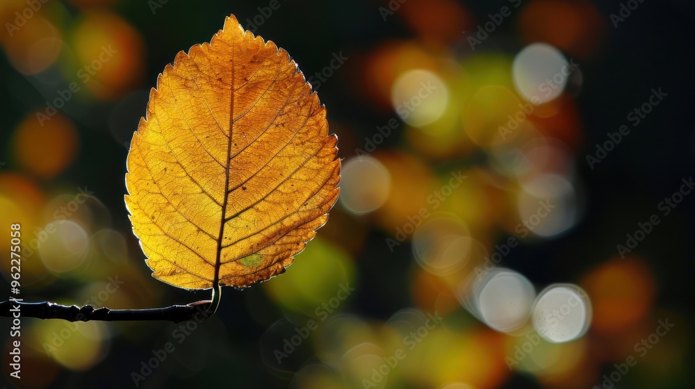 Obraz premium Autumn Leaf Backlit