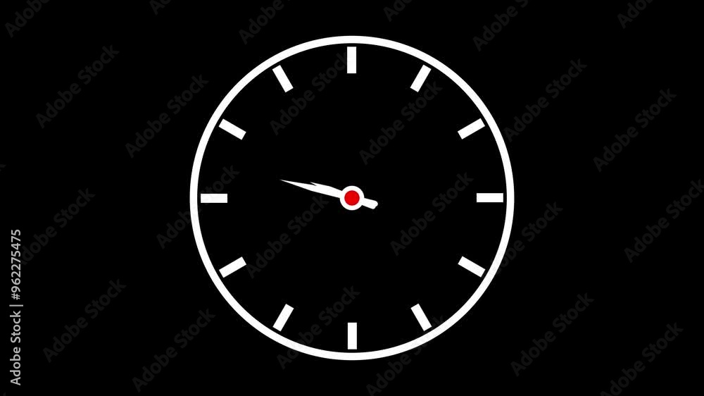 Clock icon Countdown 24 Hour Day Fast Speed. Clock timer rotation 360 UHD Animation. Clock icon Countdown 24 Hour Day Fast Speed. Clock timer rotation 360 UHD Animation.