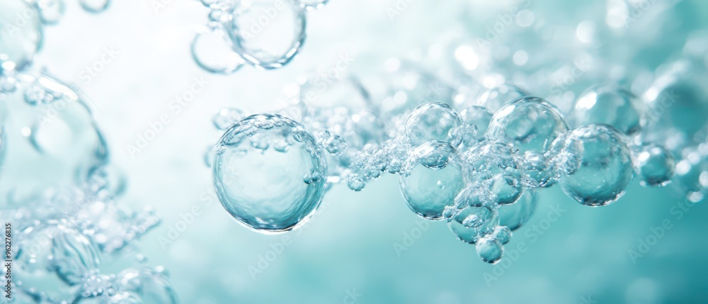 Bubbles rising in clear water create an ethereal underwater ambiance Bubbles rising in clear water create an ethereal underwater ambiance