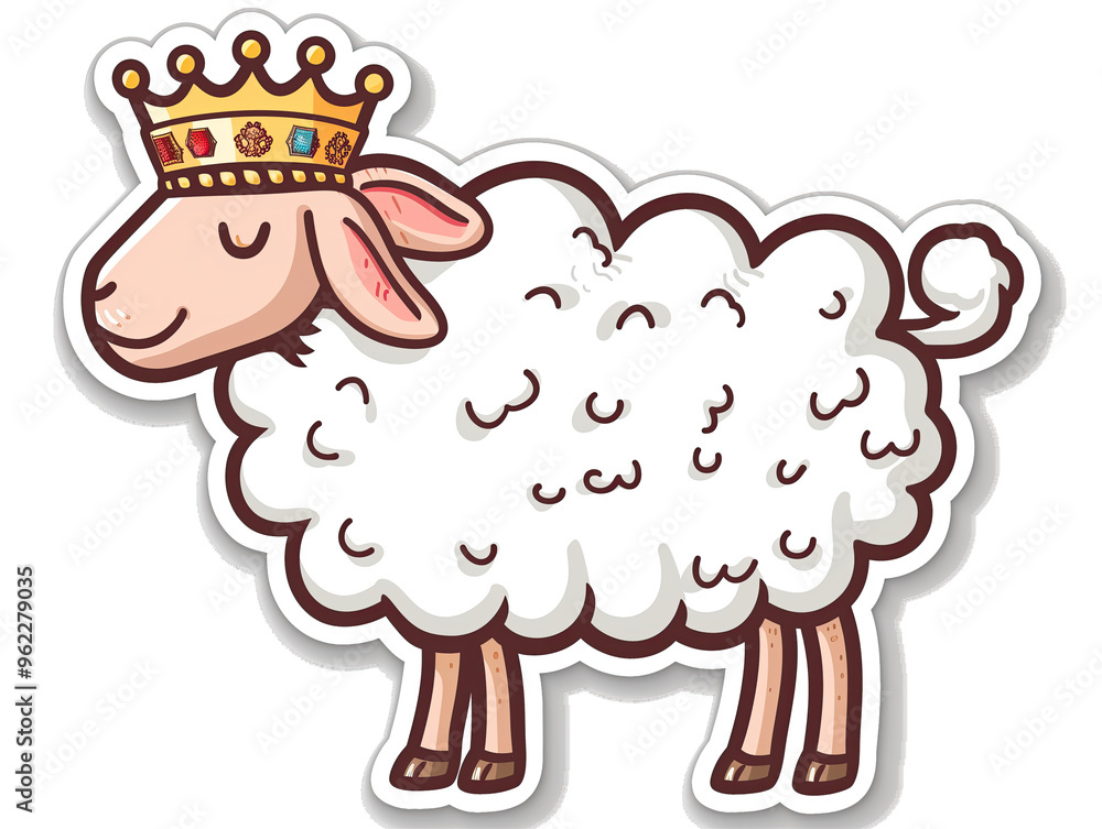 Beautiful Colored Stickers with Sheep Design, Cute Farm Animal Graphic Resource for Creative Project, Ai Generative Beautiful Colored Stickers with Sheep Design, Cute Farm Animal Graphic Resource for Creative Project, Ai Generative