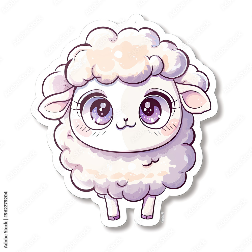 Beautiful Colored Stickers with Sheep Design, Cute Farm Animal Graphic Resource for Creative Project, Ai Generative Beautiful Colored Stickers with Sheep Design, Cute Farm Animal Graphic Resource for Creative Project, Ai Generative