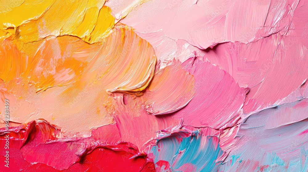 Vibrant Abstract Painted Background - Modern Art with Dynamic Brushstrokes and Bold Colors Vibrant Abstract Painted Background - Modern Art with Dynamic Brushstrokes and Bold Colors