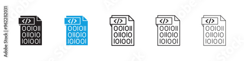 Binary code icon photo