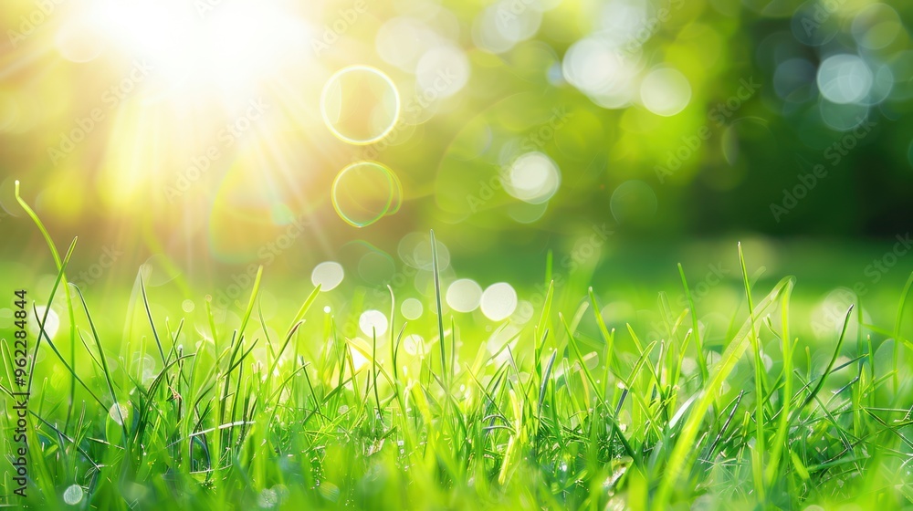 Sunlight on Fresh Green Grass Sunlight on Fresh Green Grass