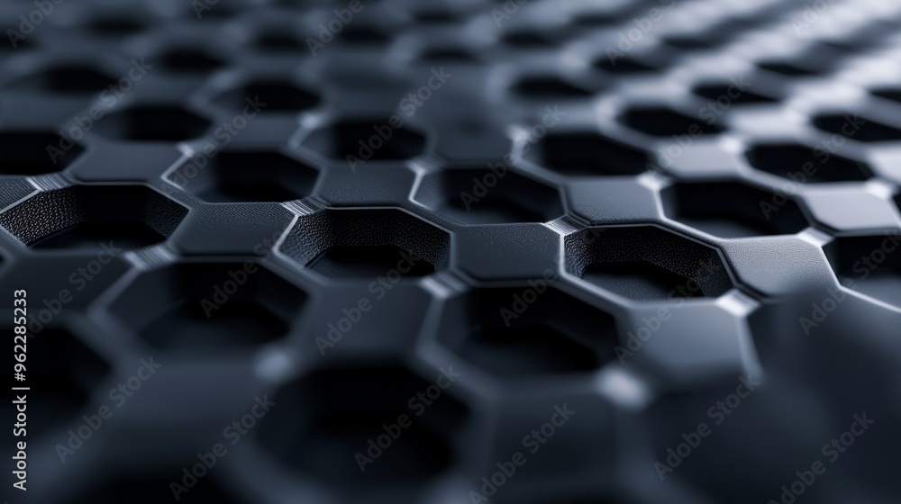 Fototapeta premium Abstract Black Hexagon Pattern Background