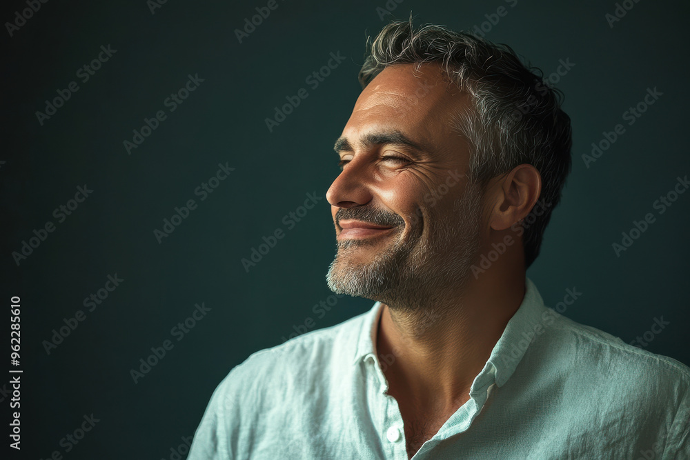 a close up of a smiling man's face a close up of a smiling man's face