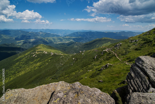 Rocks in the Carpathians, mountain 