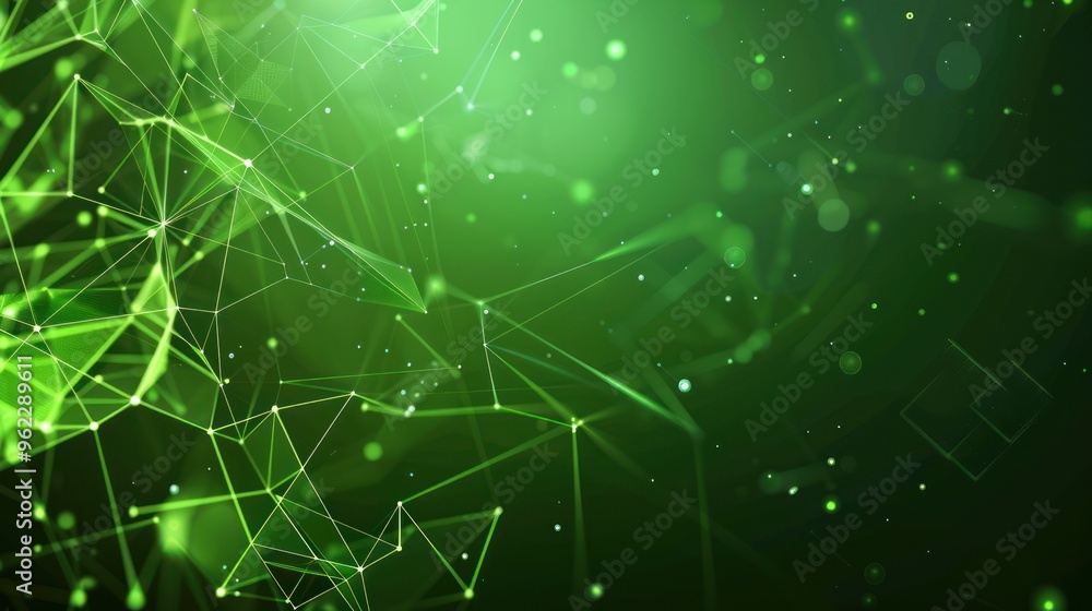 Obraz premium Abstract Green Geometric Background
