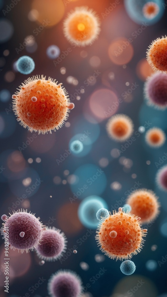 Microscopic view of bacteria and microorganisms. Microscopic view of bacteria and microorganisms.