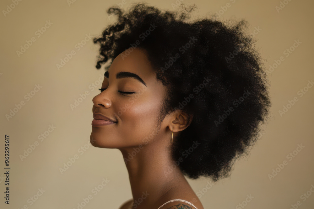 a close up of a black woman's face a close up of a black woman's face