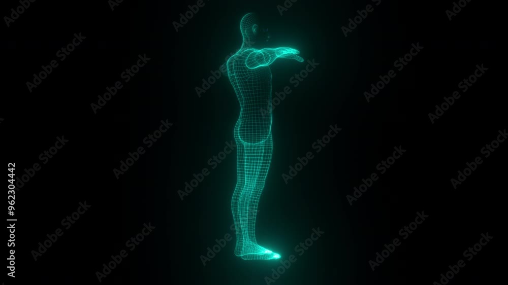 Body digital mesh. Computer generated 3d render Body digital mesh. Computer generated 3d render