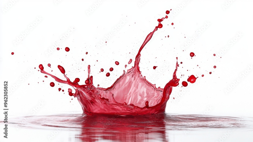 Red Splash on White Background Red Splash on White Background