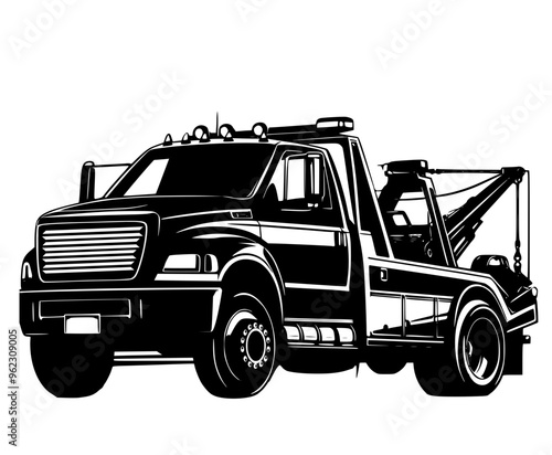 Tow truck vector illustration 