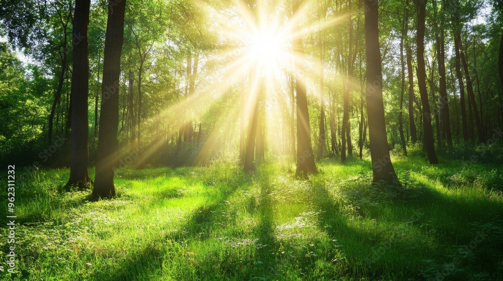 Fototapeta premium Sunlight Through the Forest