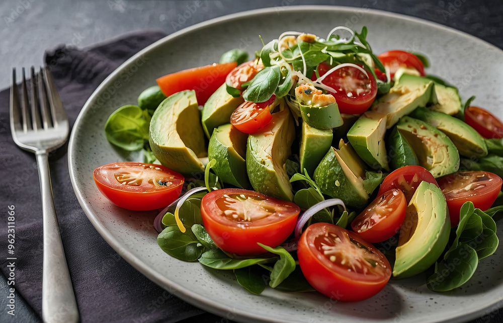 a avocado and tomato seafood salad a avocado and tomato seafood salad