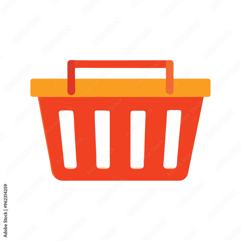 a Empty shopping basket standing Vector stock silhouette illustration, isolated white background a Empty shopping basket standing Vector stock silhouette illustration, isolated white background