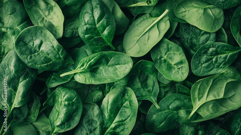 Obraz premium Fresh Spinach Leaves Background