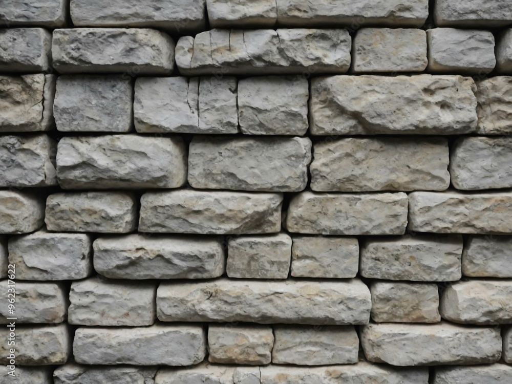 Close-up of rough white stone wall texture with rustic gray undertones. Close-up of rough white stone wall texture with rustic gray undertones.