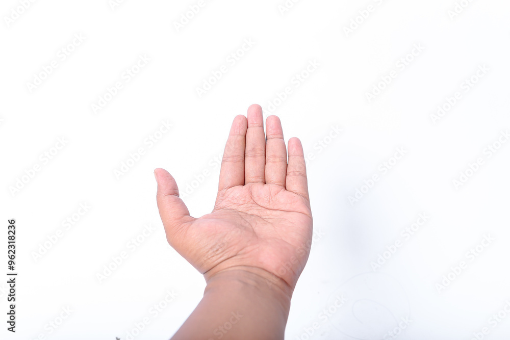 Male asian hand gestures isolated over the white background. Male asian hand gestures isolated over the white background.