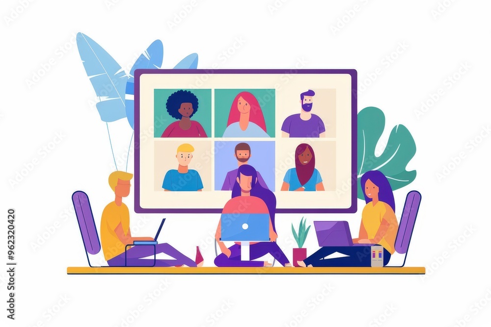 A group of people with different hair colors and styles, generative ai image A group of people with different hair colors and styles, generative ai image