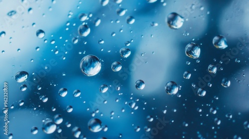 Wallpaper Mural Refreshing Blue Water Droplets Torontodigital.ca